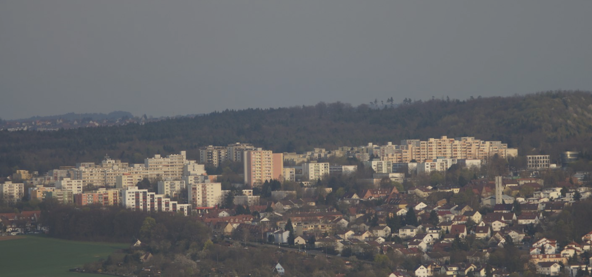 Haidach Skyline von Wallberg 2013 - Panoramablick auf das Haidach-Viertel